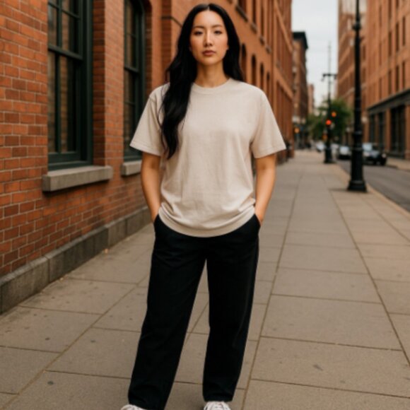 Women's Cream Color Comfy TShirt Size XS Short Sleeve Neutral UNIQLO U - Picture 8 of 8